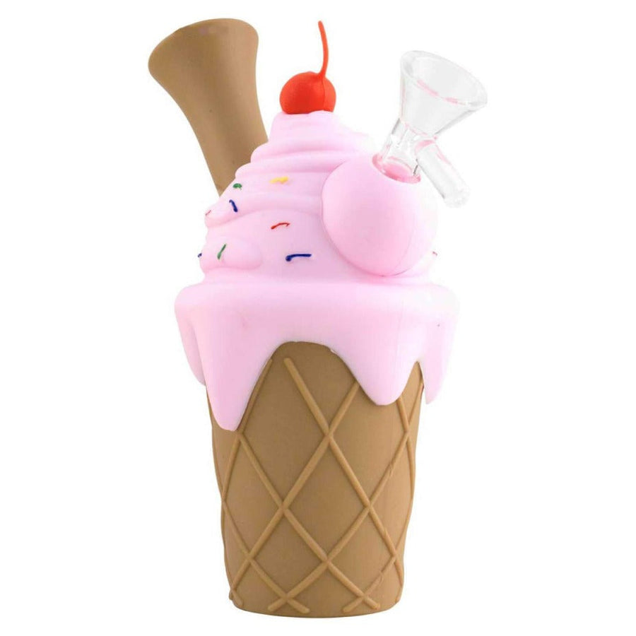 Flextrong Ice Cream Silicone Bubbler Pink Vapexcape Vape and Bong Shop Regina Saskatchewan