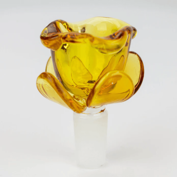 Flower Shape Glass Bowl Yellow Vapexcape Vape and Bong Shop Regina Saskatchewan