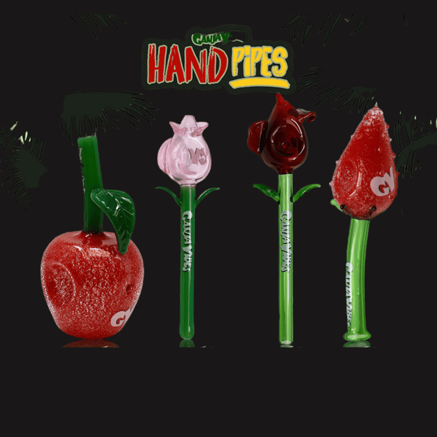 Ganja Vibes Glass Weed Hand Pipes-5" 4" Vape Superstore  Saskatchewan Canada