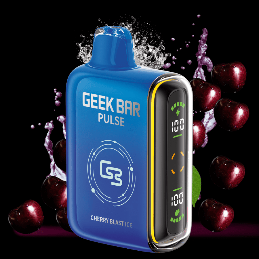 Geek Bar Pulse 9000 Disposable Vape - Cherry Blast Ice 9000 Puffs / 20mg Vapexcape Vape and Bong Shop Regina Saskatchewan