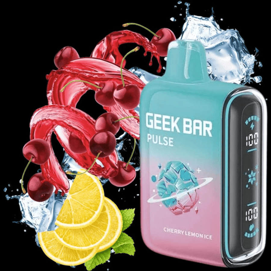 Geek Bar Pulse 9000 Disposable Vape - Cherry Lemon Ice 20mg / 16mL / 9000 Puffs Vape Superstore  Saskatchewan Canada