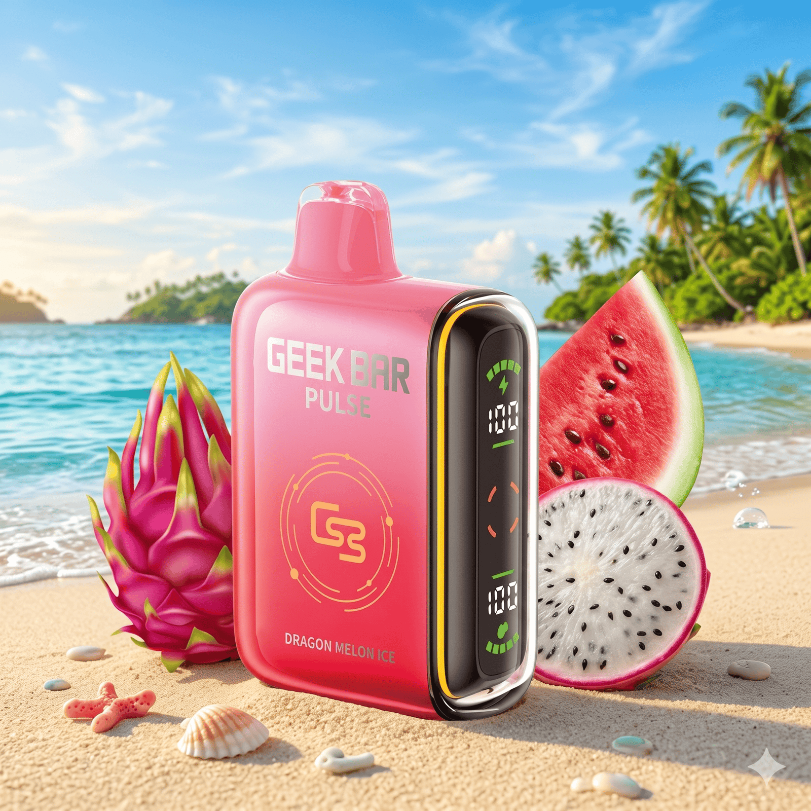 Geek Bar Pulse 9000 Disposable Vape - Dragon Melon Ice 16mL / 9000 Puffs / 20mg Vape Superstore  Saskatchewan Canada