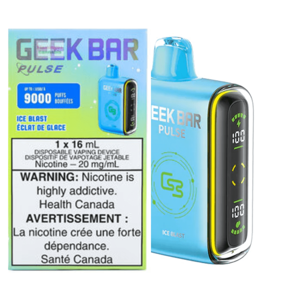 Geek Bar Pulse 9000 Disposable Vape-Ice Blast 9000 Puffs / 20mg Vapexcape Vape and Bong Shop Regina Saskatchewan