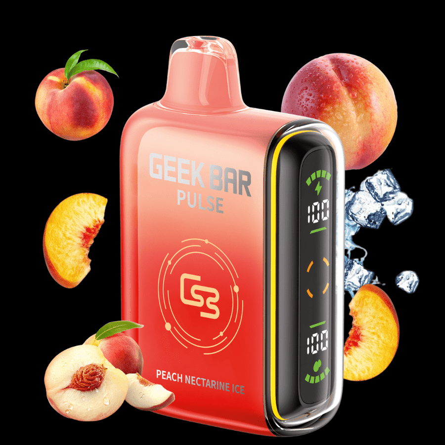 Geek Bar Pulse 9000 Disposable Vape - Peach Nectarine Ice 9000 Puffs / 20mg Vapexcape Vape and Bong Shop Regina Saskatchewan
