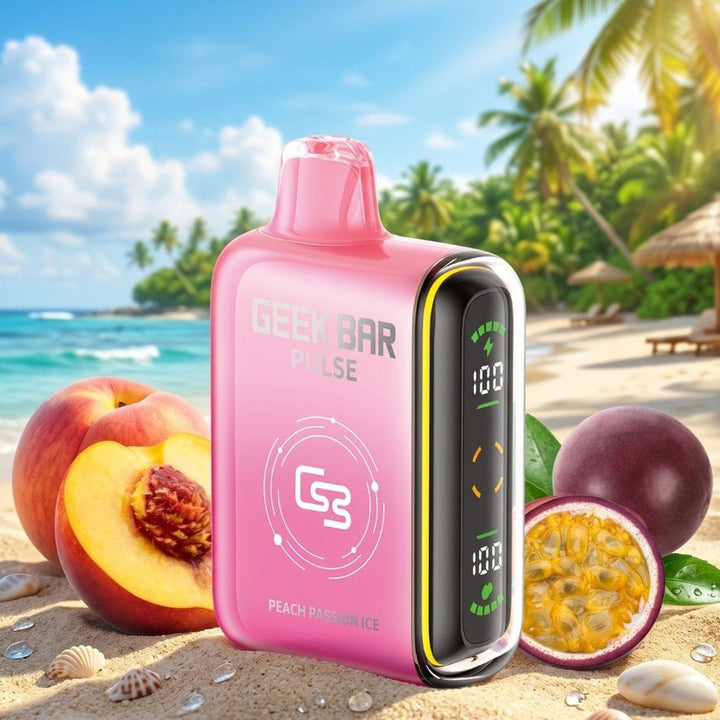 Geek Bar Pulse 9000 Disposable Vape - Peach Passion Ice 16mL / 9000 Puffs / 20mg Vape Superstore  Saskatchewan Canada