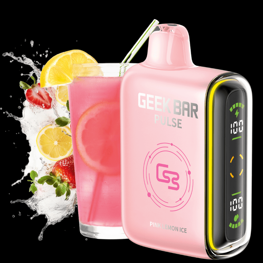 Geek Bar Pulse 9000 Disposable Vape-Pink Lemon Ice 9000 Puffs / 20mg Vapexcape Vape and Bong Shop Regina Saskatchewan
