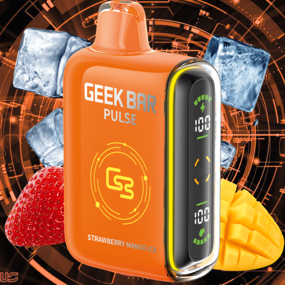 Geek Bar Pulse 9000 Disposable Vape-Strawberry Mango Ice 9000 Puffs / 20mg Vape Superstore  Saskatchewan Canada