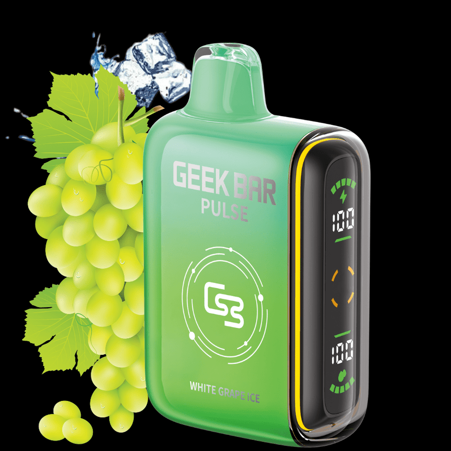 Geek Bar Pulse 9000 Disposable Vape - White Grape Ice 9000 Puffs / 20mg Vapexcape Vape and Bong Shop Regina Saskatchewan