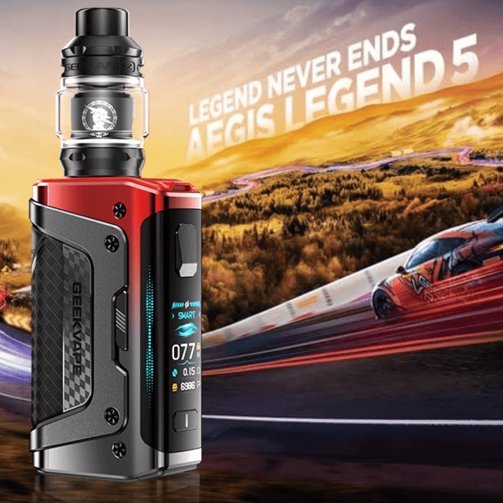 Geekvape Aegis Legend 5 Box Mod Kit-200w Red Vapexcape Vape and Bong Shop Regina Saskatchewan
