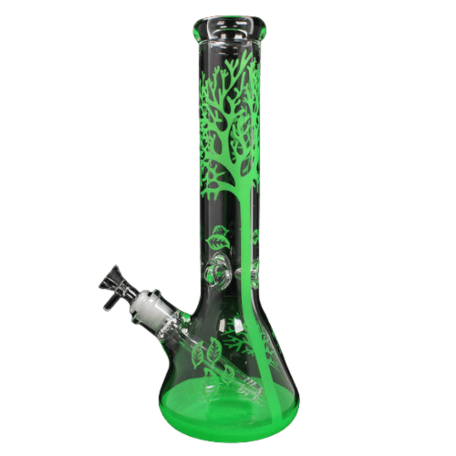 Giving Tree Beaker Bong-14" Green Vape Superstore  Saskatchewan Canada