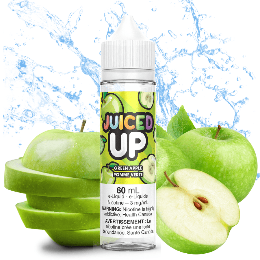 Green Apple by Juiced Up E-Liquid 3mg Vapexcape Vape and Bong Shop Regina Saskatchewan