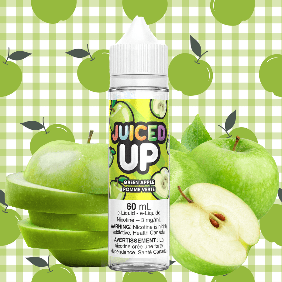 Green Apple by Juiced Up E-Liquid Vapexcape Vape and Bong Shop Regina Saskatchewan