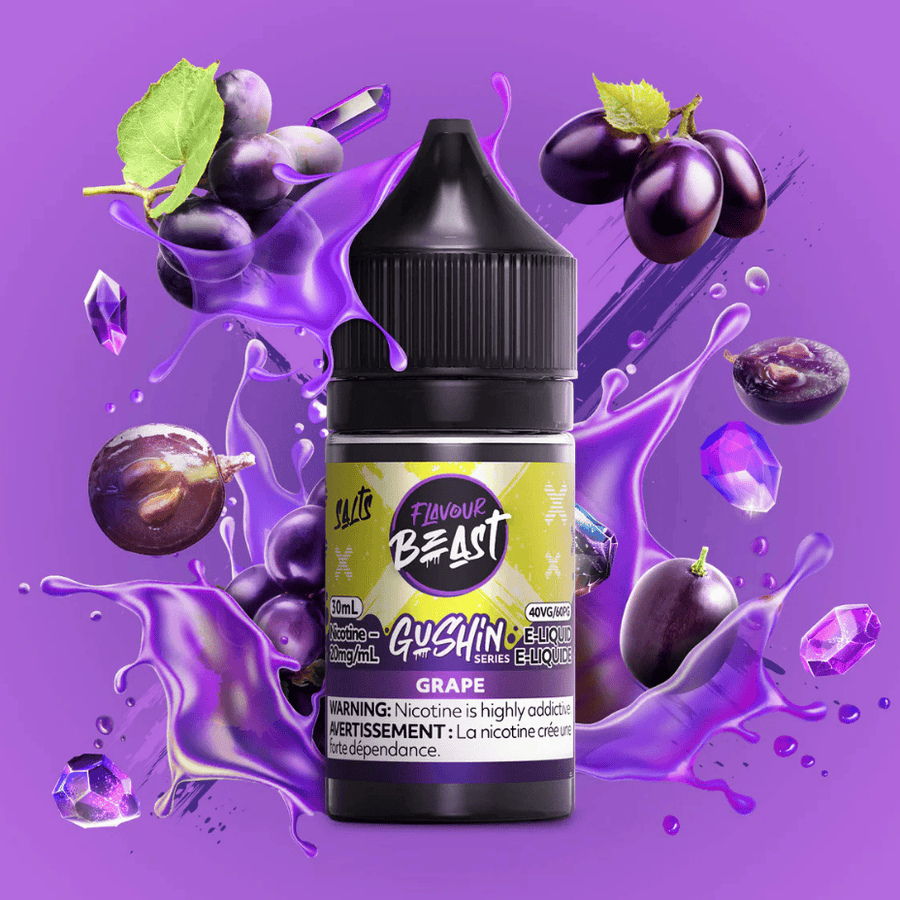 Gushin Grape Salts by Flavour Beast E-Liquid 30ml Vape Superstore  Saskatchewan Canada
