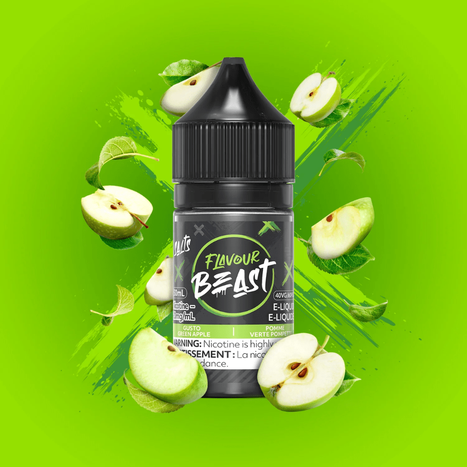 Gusto Green Apple Salts by Flavour Beast E-Liquid 30ml / 20mg Vape Superstore  Saskatchewan Canada
