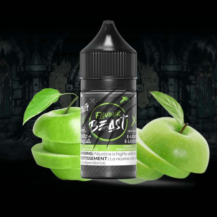 Gusto Green Apple Salts by Flavour Beast E-Liquid 30ml / 20mg Vape Superstore  Saskatchewan Canada