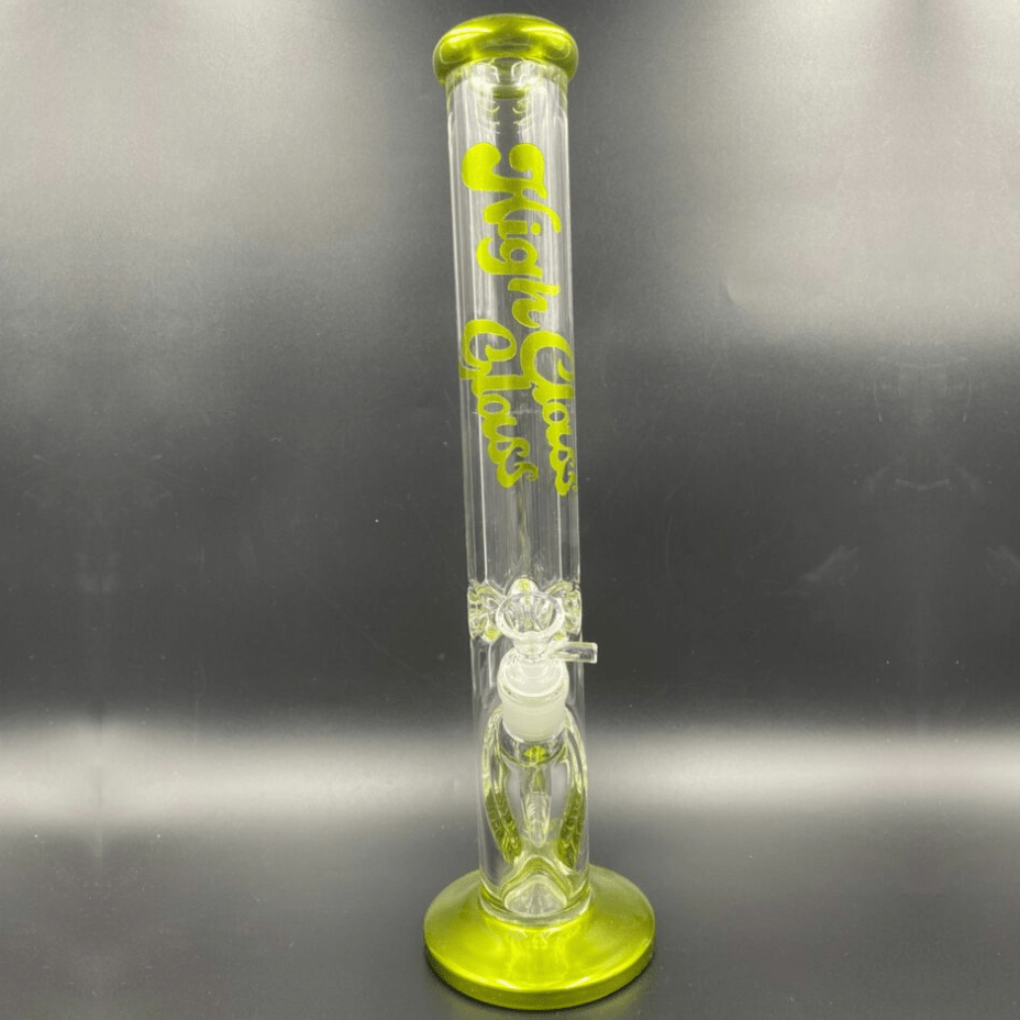 High Class Glass 7mm Plated Straight Tube 14" 14" / Lime Vape Superstore  Saskatchewan Canada