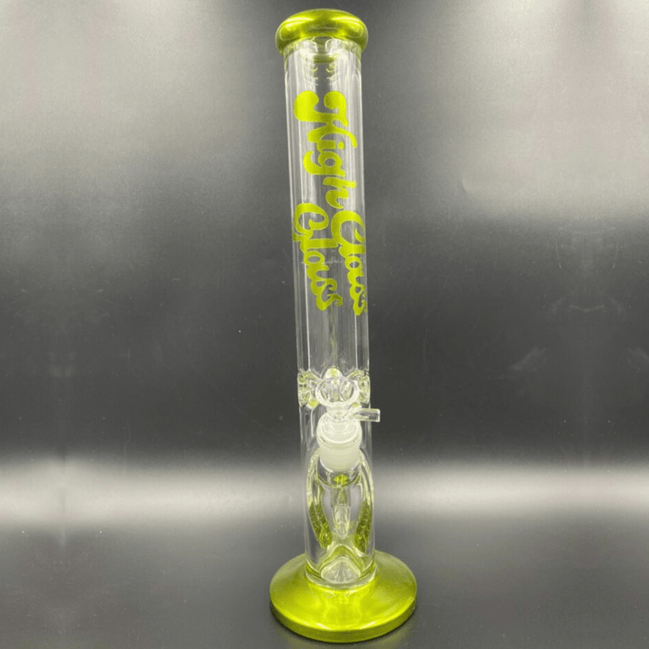 High Class Glass 7mm Plated Straight Tube 14" 14" / Lime Vape Superstore  Saskatchewan Canada