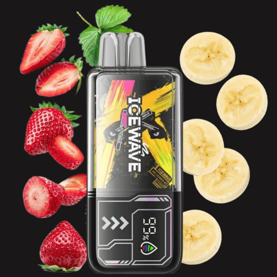 Icewave X8500 Disposable Vape-Strawberry Banana 8500 Puffs / 20mg Vapexcape Vape and Bong Shop Regina Saskatchewan