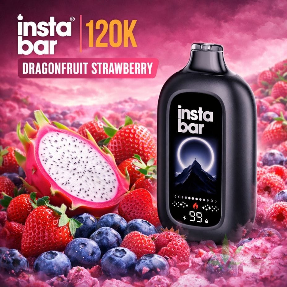 Insta Bar 120K Disposable Vape - Dragonfruit Strawberry 120000 / 20mg Vape Superstore  Saskatchewan Canada