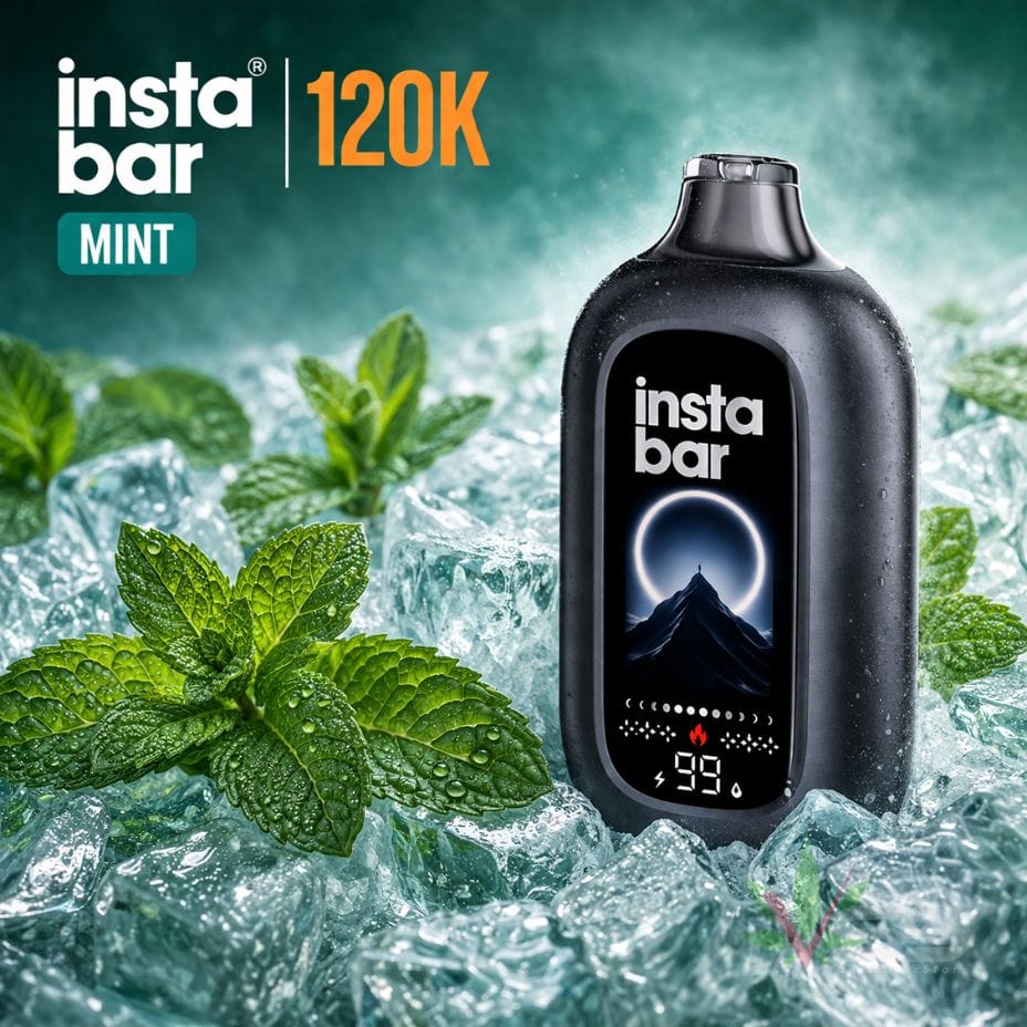 Insta Bar 120K Disposable Vape - Mint 120000 / 20mg Vape Superstore  Saskatchewan Canada