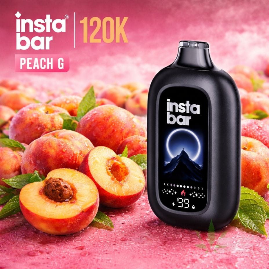 Insta Bar 120K Disposable Vape - Peach G 120000 / 20mg Vape Superstore  Saskatchewan Canada