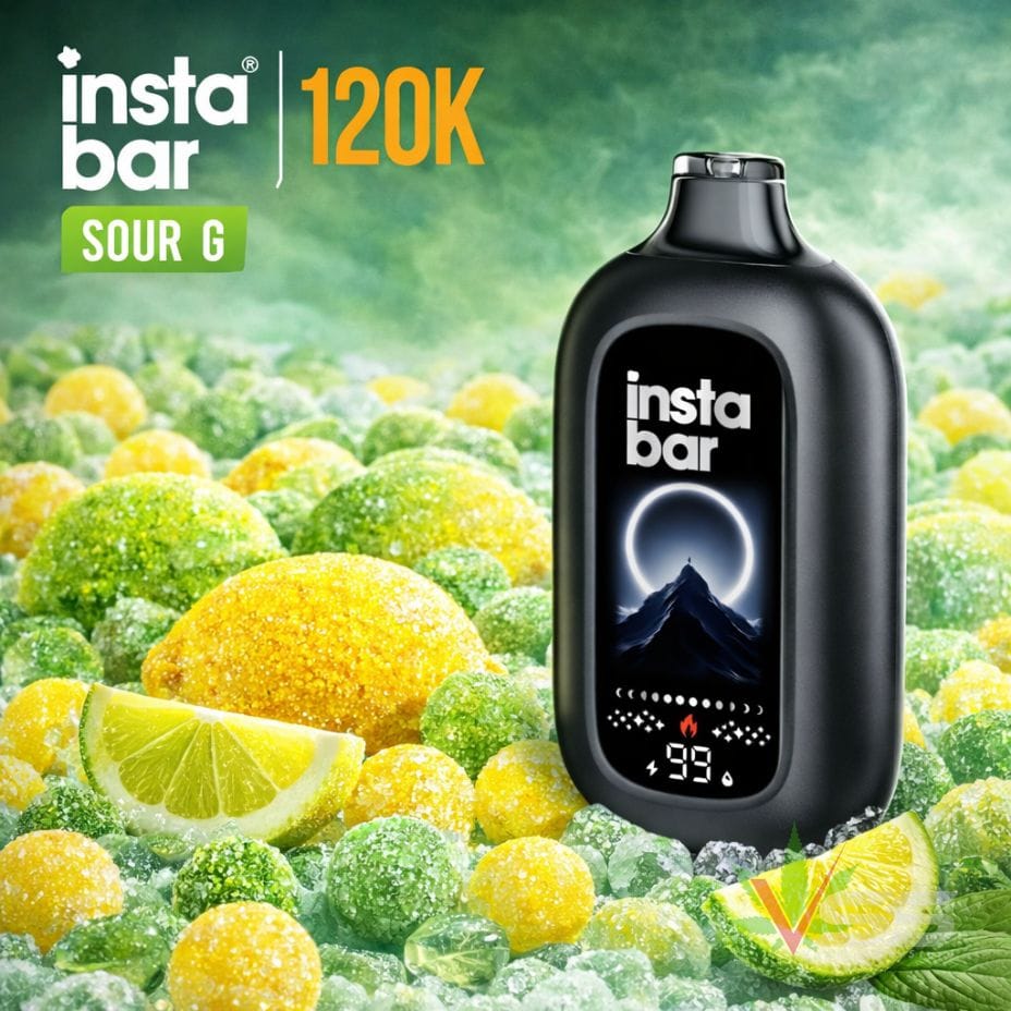 Insta Bar 120K Disposable Vape - Sour G 120000 / 20mg Vape Superstore  Saskatchewan Canada