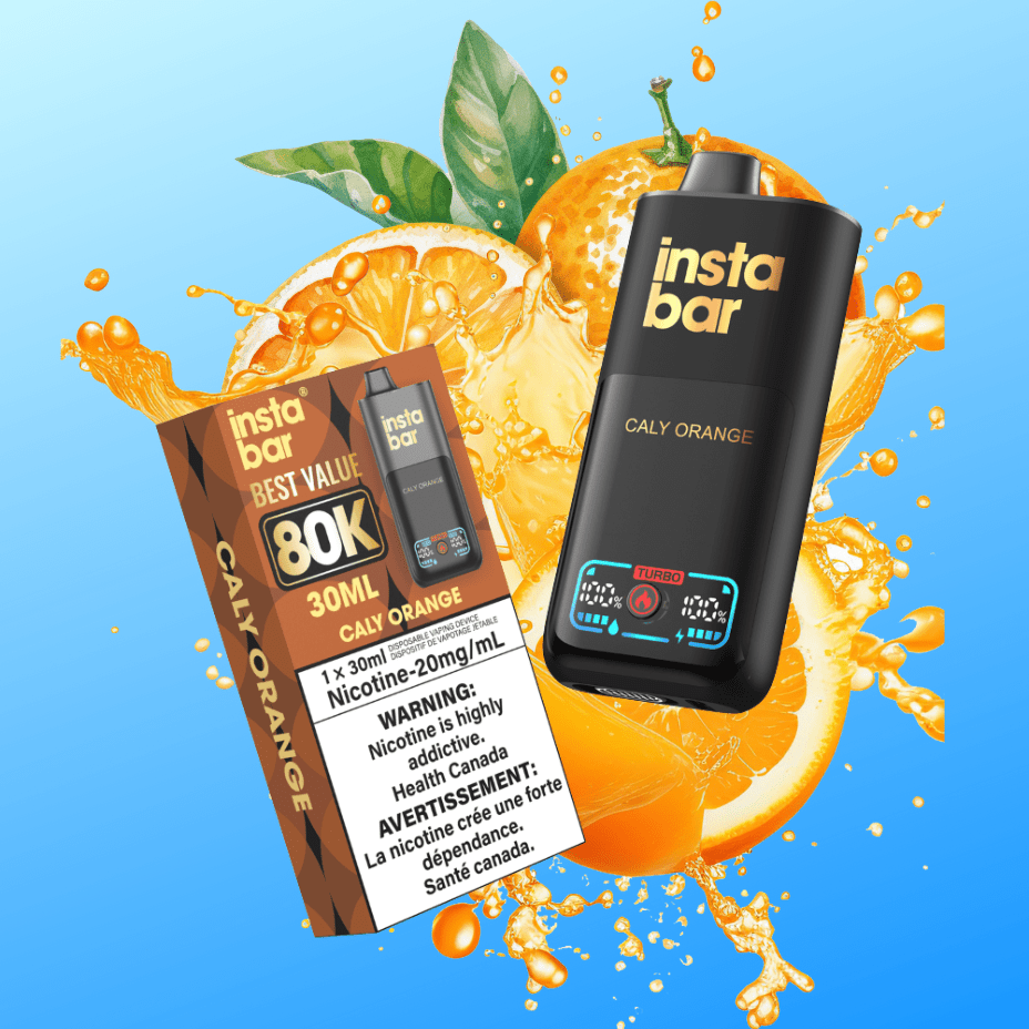 Insta Bar 80K Disposable Vape-Caly Orange 20mg / 80000 Puffs Vape Superstore  Saskatchewan Canada