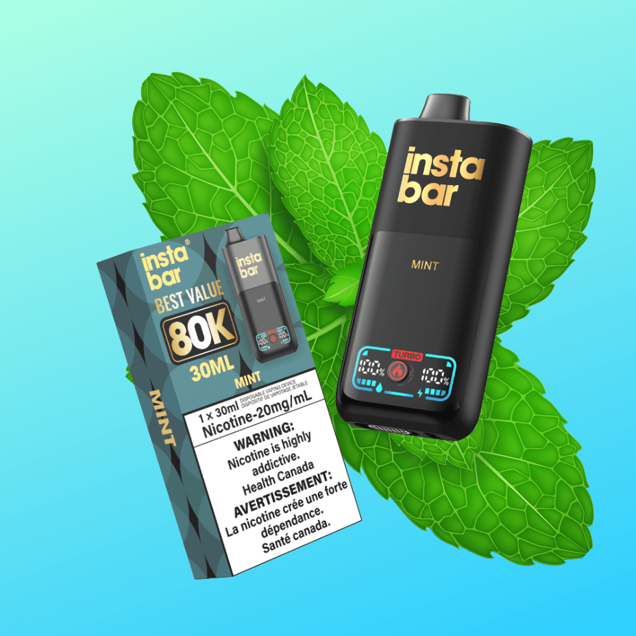Insta Bar 80K Disposable Vape-Mint 20mg / 80000 Puffs Vape Superstore  Saskatchewan Canada