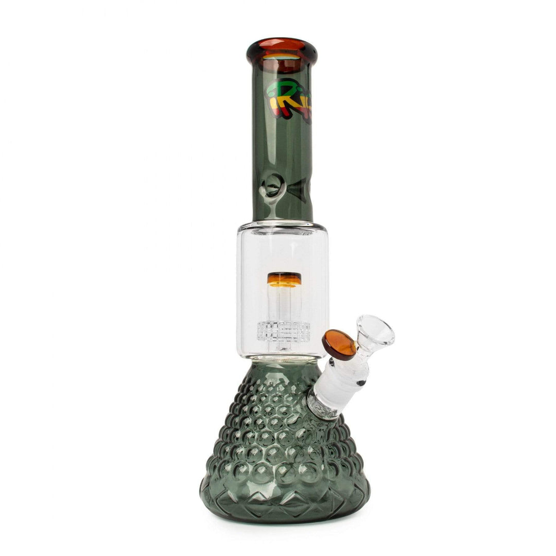 iRie Glass Dual Chamber Beaker 13.5" 13.5" / Smoke & Amber Vapexcape Vape and Bong Shop Regina Saskatchewan