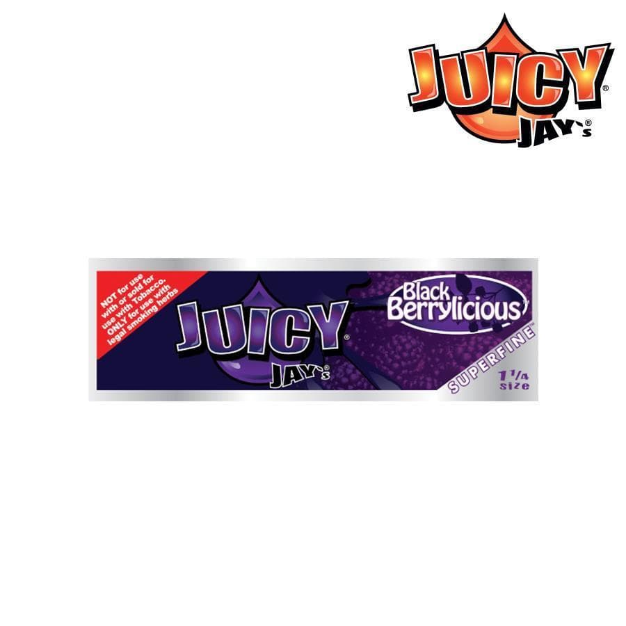 Juicy Jay Rolling Papers 1.25" / Black Berrylicious Vapexcape Vape and Bong Shop Regina Saskatchewan
