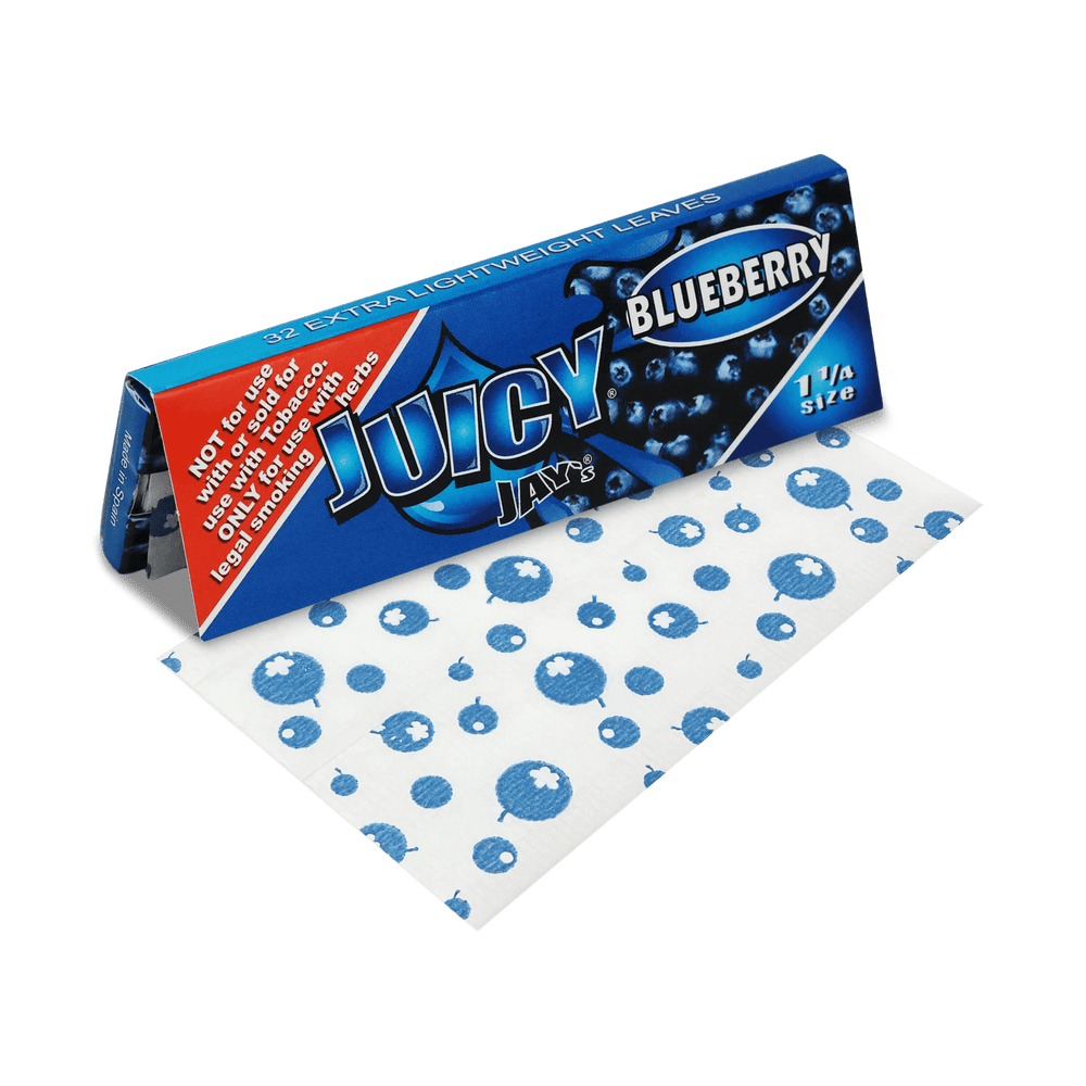Juicy Jay's Blueberry Flavoured Rolling Papers 1 1/4 1¼ / Blueberry Vape Superstore  Saskatchewan Canada