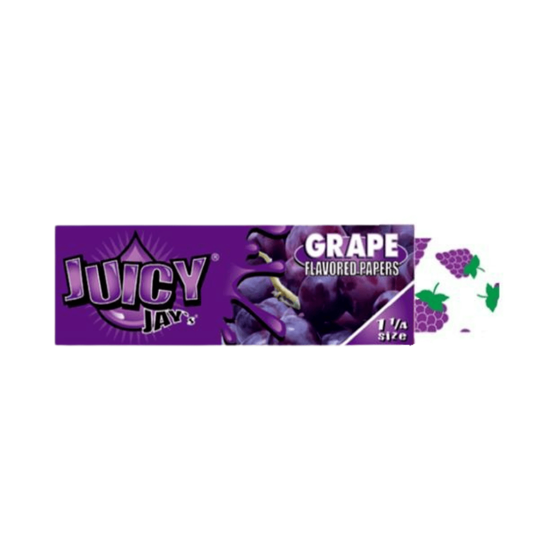 Juicy Jay's Grape Flavoured Rolling Papers 1 1/4 1¼ / Grape Vapexcape Vape and Bong Shop Regina Saskatchewan