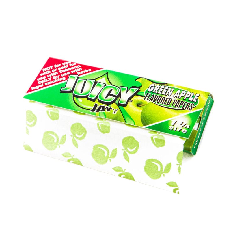 Juicy Jay's Green Apple Flavoured Rolling Papers 1 1/4 1¼ / Green Apple Vape Superstore  Saskatchewan Canada