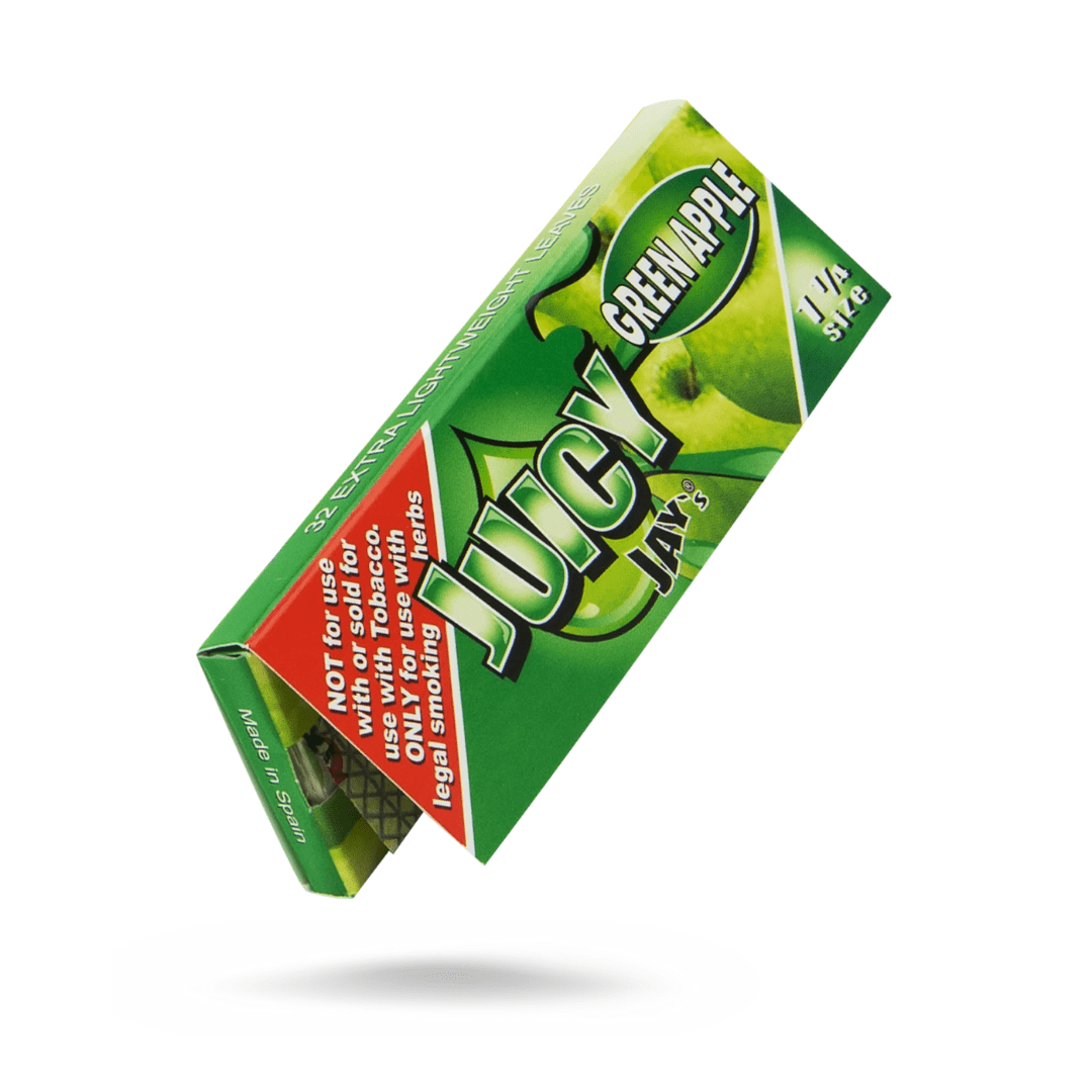 Juicy Jay's Green Apple Flavoured Rolling Papers 1 1/4 1¼ / Green Apple Vape Superstore  Saskatchewan Canada