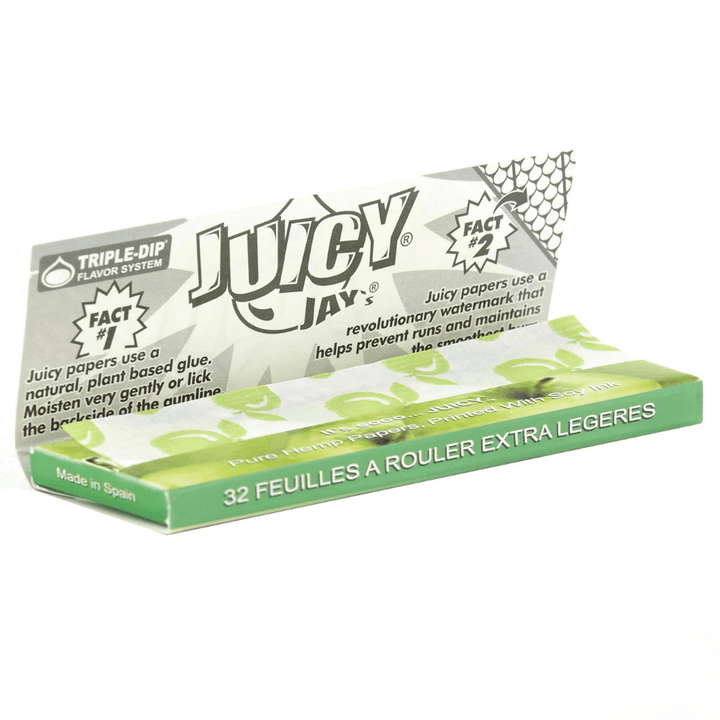 Juicy Jay's Green Apple Flavoured Rolling Papers 1 1/4 1¼ / Green Apple Vape Superstore  Saskatchewan Canada