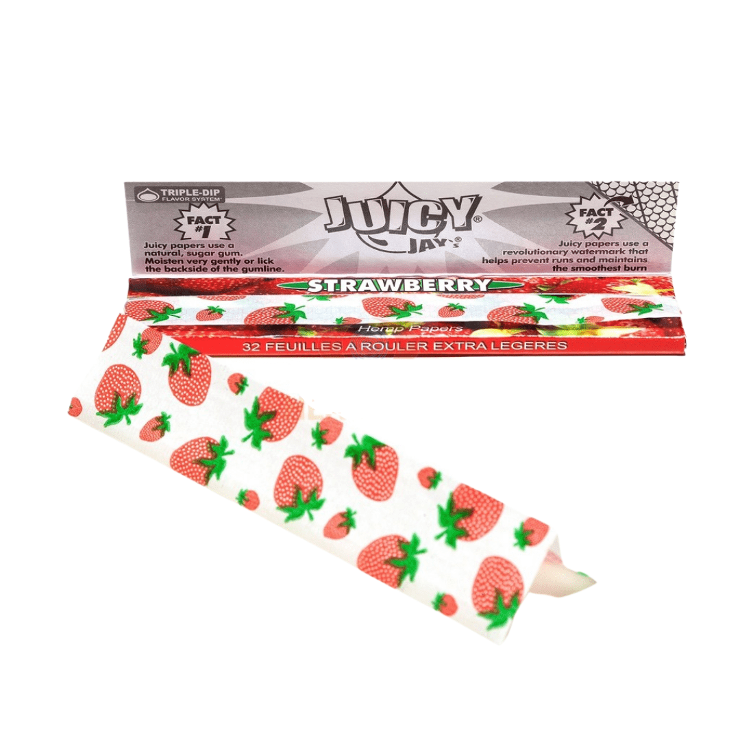 Juicy Jay's Strawberry Flavoured Rolling Papers 1 1/4 1¼ / Strawberry Vape Superstore  Saskatchewan Canada