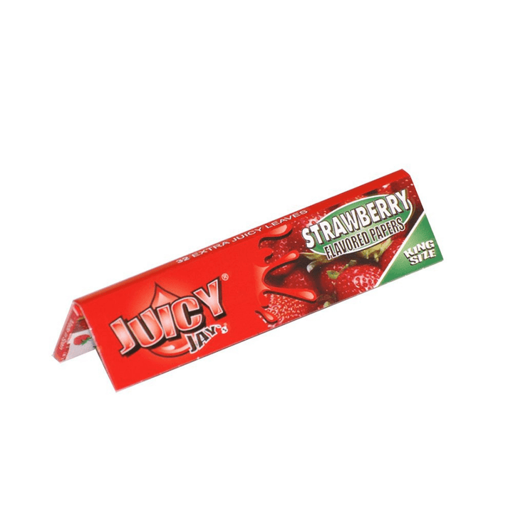 Juicy Jay's Strawberry Flavoured Rolling Papers 1 1/4 1¼ / Strawberry Vapexcape Vape and Bong Shop Regina Saskatchewan