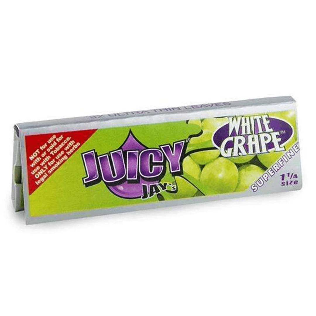 Juicy Jay's Super Fine White Grape Flavoured Rolling Papers 1 1/4 1¼ / White Grape Vape Superstore  Saskatchewan Canada