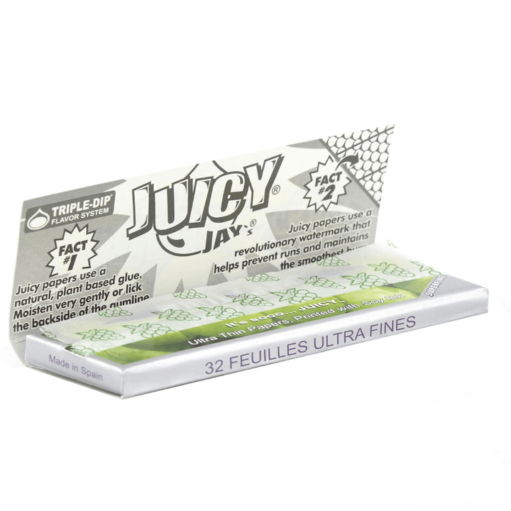 Juicy Jay's Super Fine White Grape Flavoured Rolling Papers 1 1/4 1¼ / White Grape Vape Superstore  Saskatchewan Canada