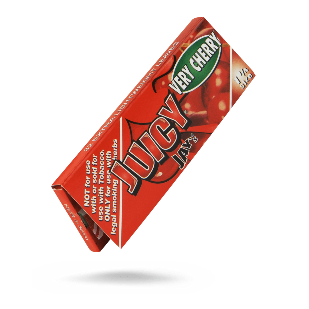 その他 JUICY CHERRY Juicy Jay's Very Cherry Flavoured Rolling Papers 1 1/4-Vapexcape