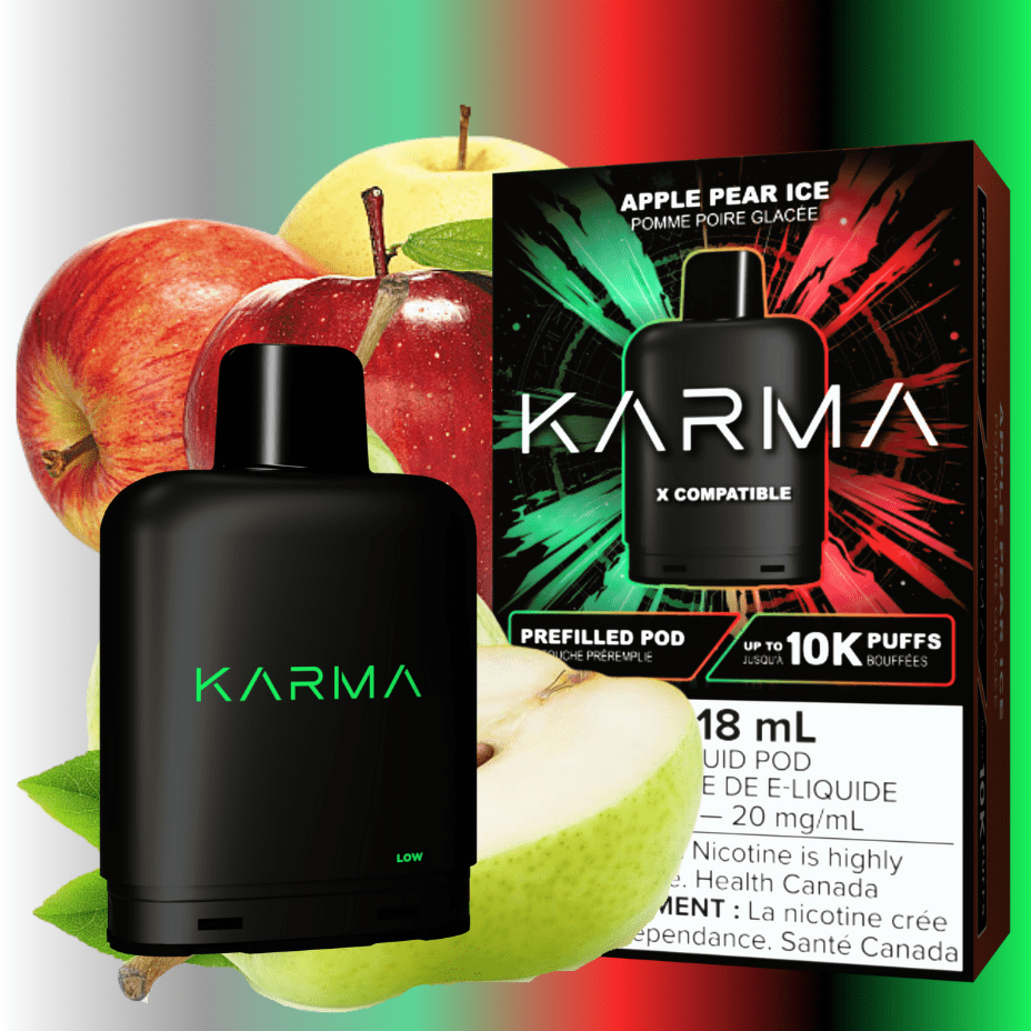 Karma 10k Puff Pod-Apple Pear Ice 18ml / 20mg Vape Superstore  Saskatchewan Canada