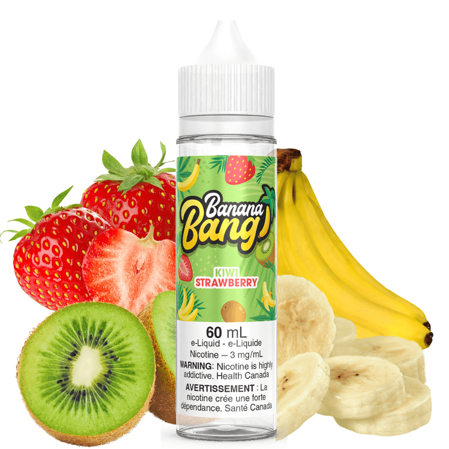 Kiwi Strawberry by Banana Bang E-Liquid 0mg / 60ml Vapexcape Vape and Bong Shop Regina Saskatchewan