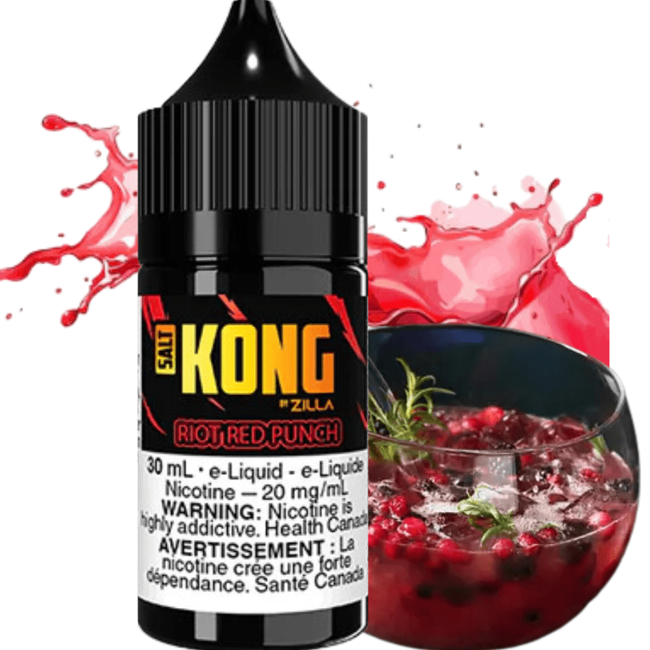 Kong Salt by Zilla-Riot Red Punch 30ml / 20mg Vape Superstore  Saskatchewan Canada