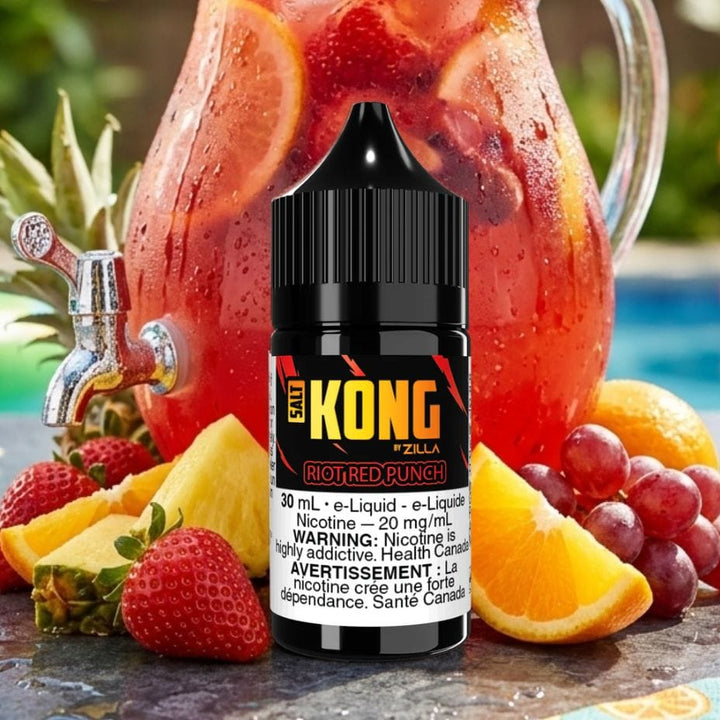 Kong Salt by Zilla-Riot Red Punch 30mL / 20mg Vape Superstore  Saskatchewan Canada