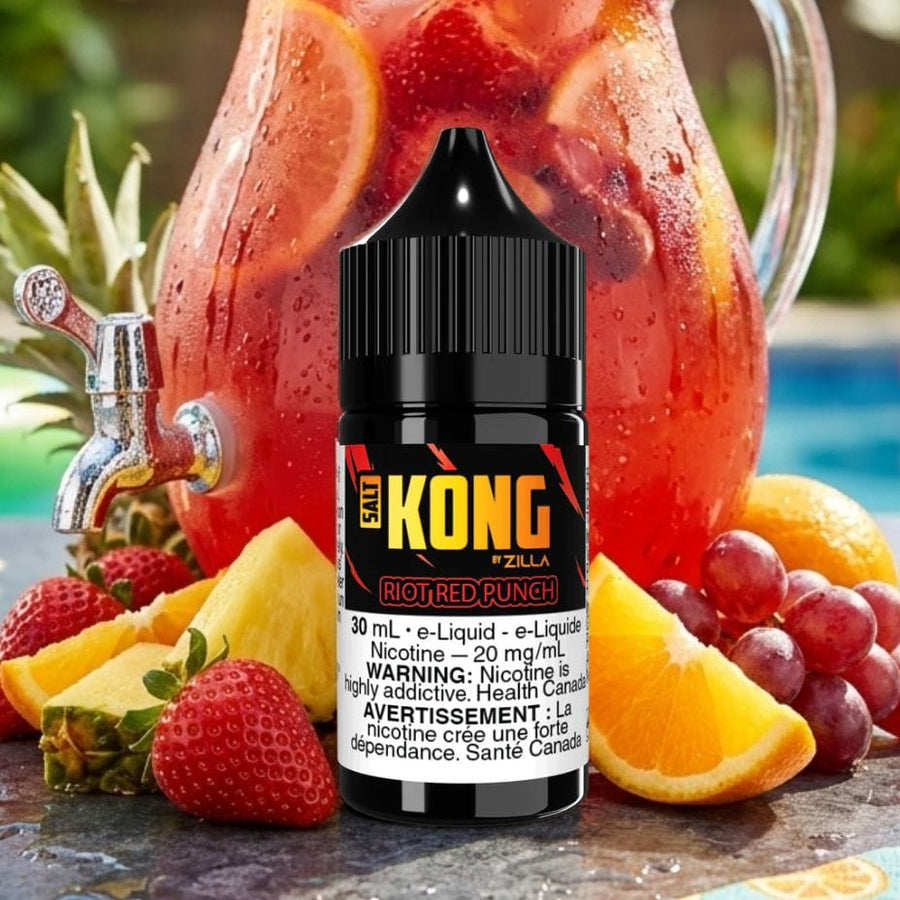 Kong Salt by Zilla-Riot Red Punch 30mL / 20mg Vape Superstore  Saskatchewan Canada