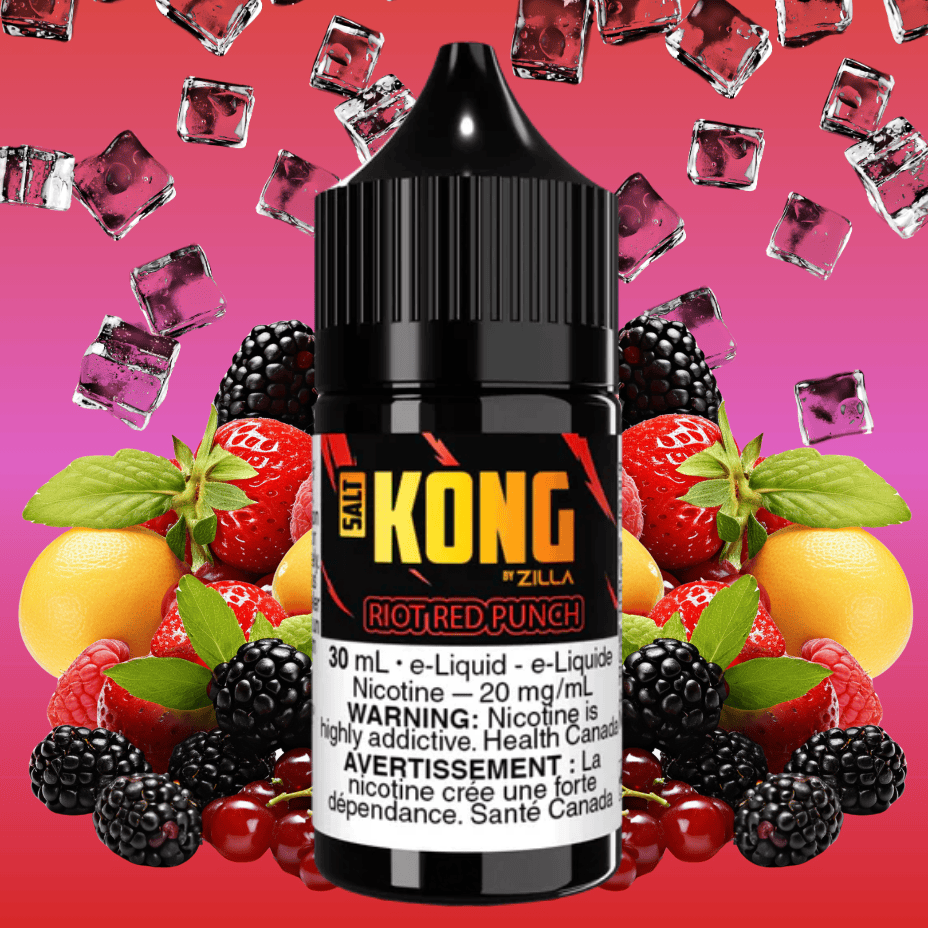 Kong Salt by Zilla-Riot Red Punch 30mL / 20mg Vape Superstore  Saskatchewan Canada