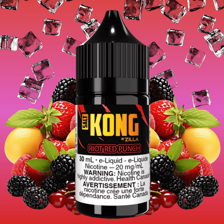 Kong Salt by Zilla-Riot Red Punch 30mL / 20mg Vape Superstore  Saskatchewan Canada
