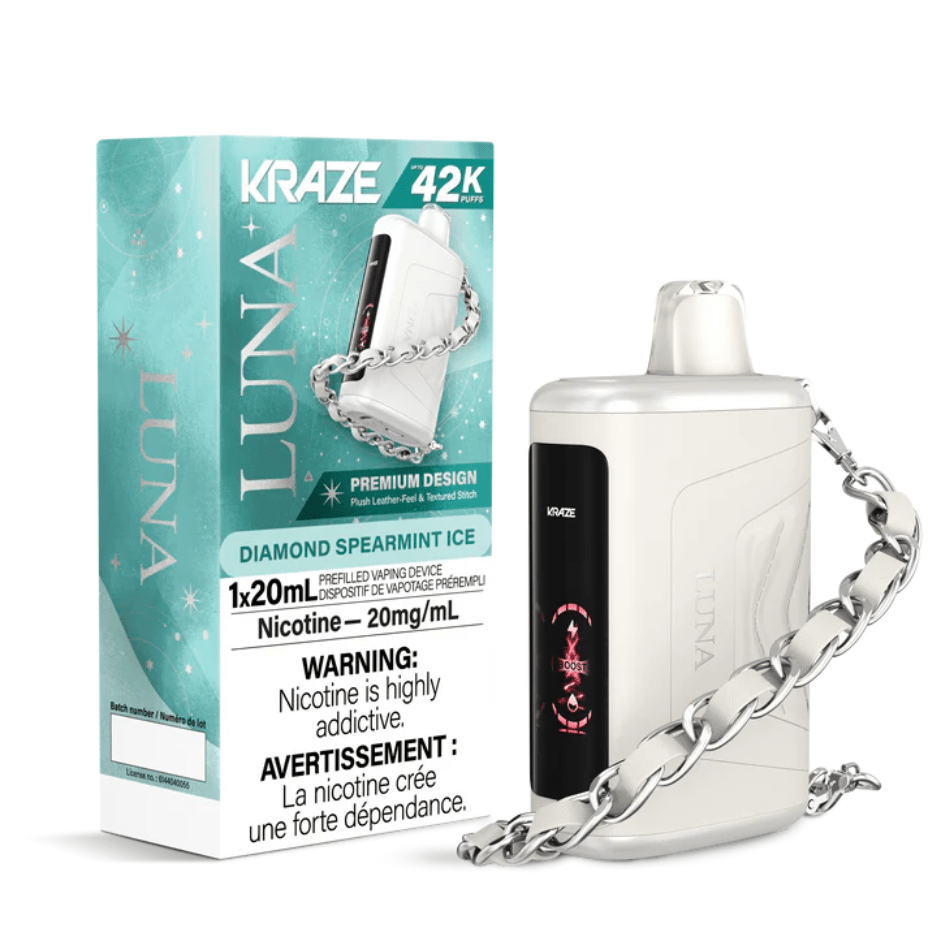 Kraze Luna 42K Disposable Vape-Diamond Spearmint Ice Vape Superstore  Saskatchewan Canada