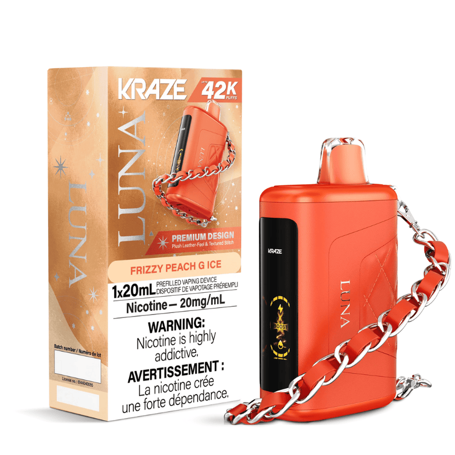 Kraze Luna 42K Disposable Vape - Frizzy Peach G Ice 20mg / 42000 Vape Superstore  Saskatchewan Canada