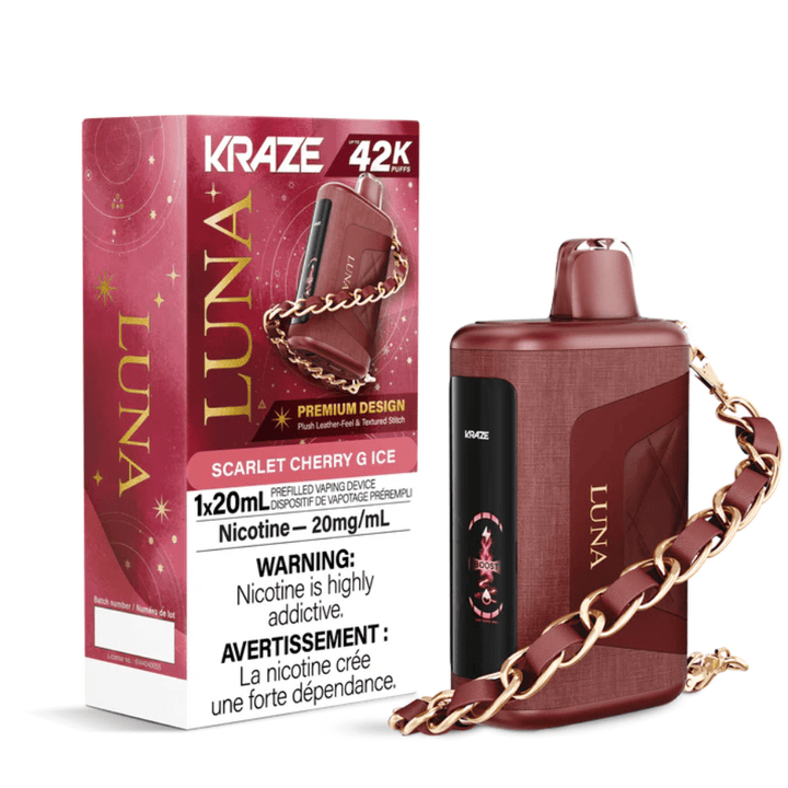 Kraze Luna 42K Disposable Vape-Scarlet Cherry G Ice Vape Superstore  Saskatchewan Canada